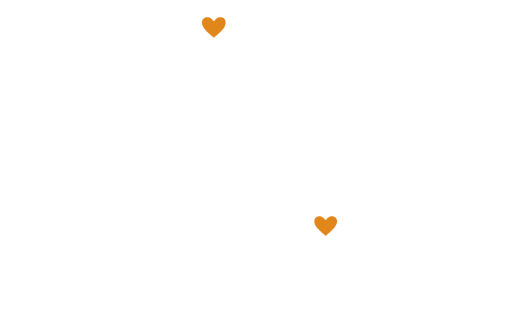 Collage of consumer related icons with a heart line drawing